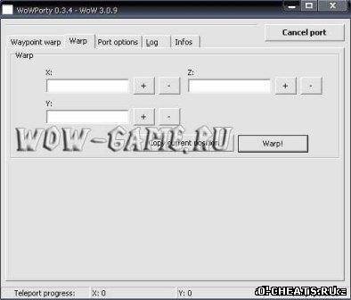 WoWPorty 0.3.4 Телепорт для WoW 3.0.9